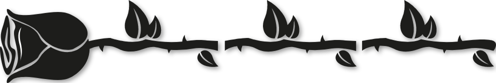 Sticker rose grande tige