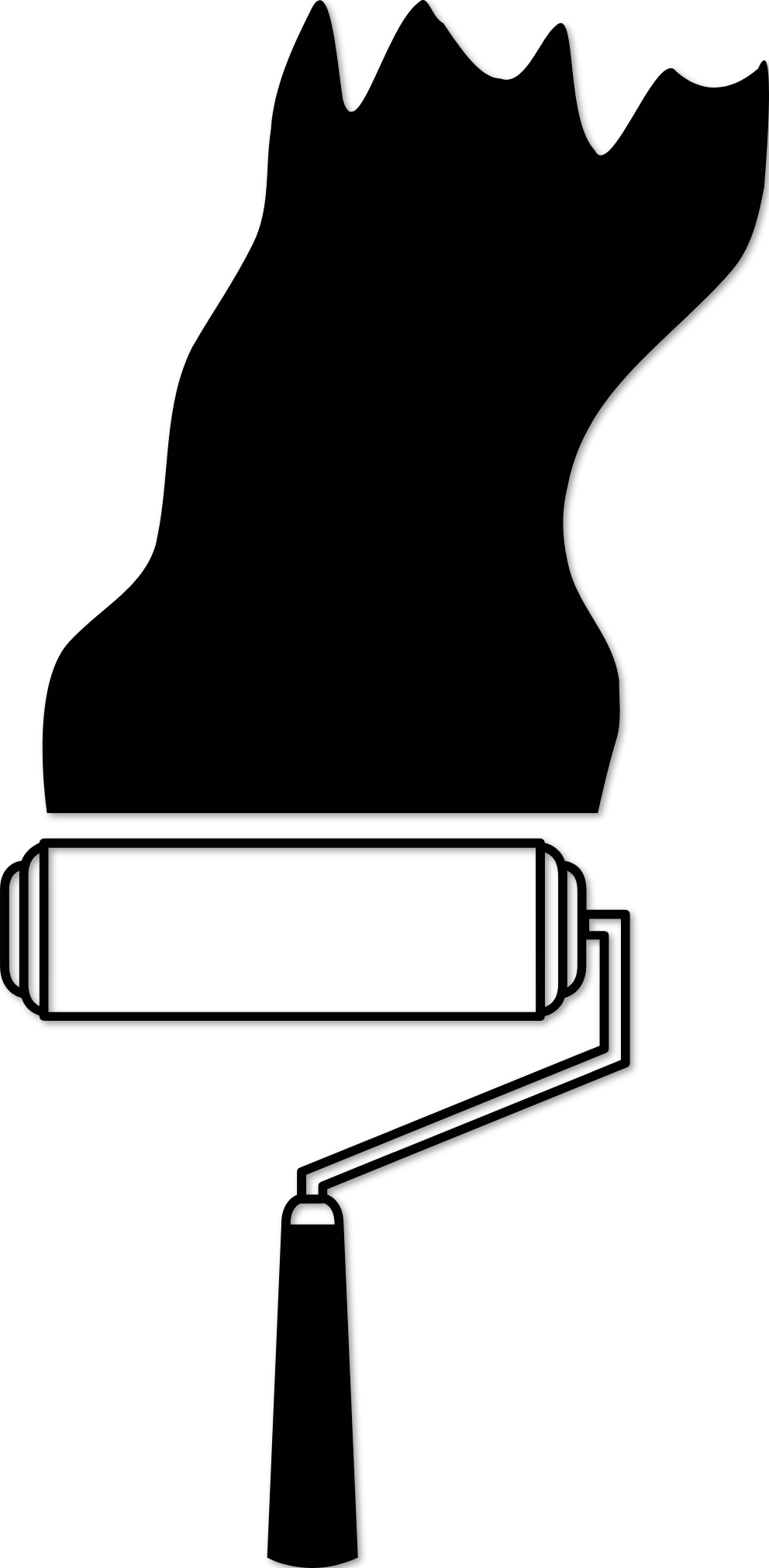 Sticker rouleau de peinture