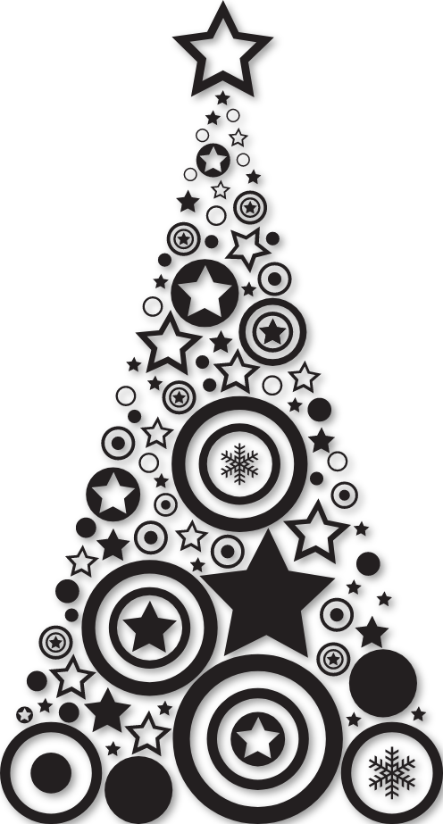 Sticker sapin de Noël design