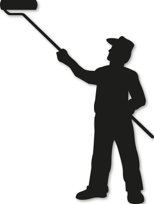 Sticker silhouette de peintre