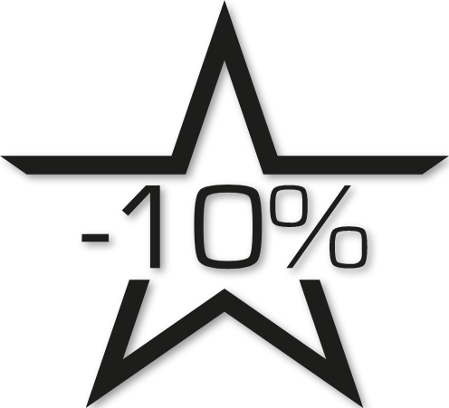 Sticker étoile soldes -10%