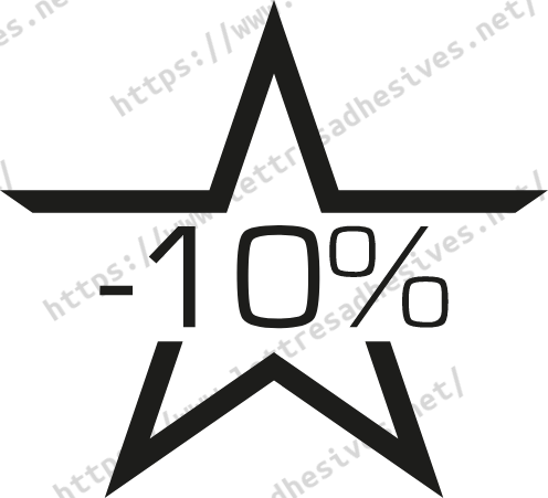 Sticker étoile soldes -10%