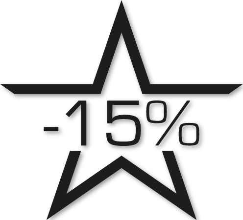 Sticker étoile soldes -15%