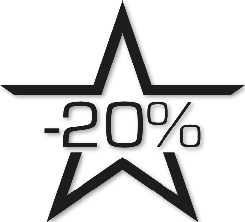 Sticker étoile soldes -20%