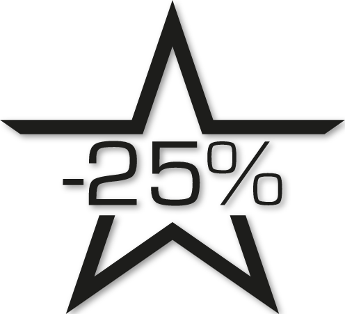 Sticker étoile soldes -25%