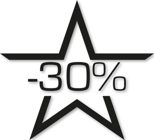 Sticker étoile soldes -30%