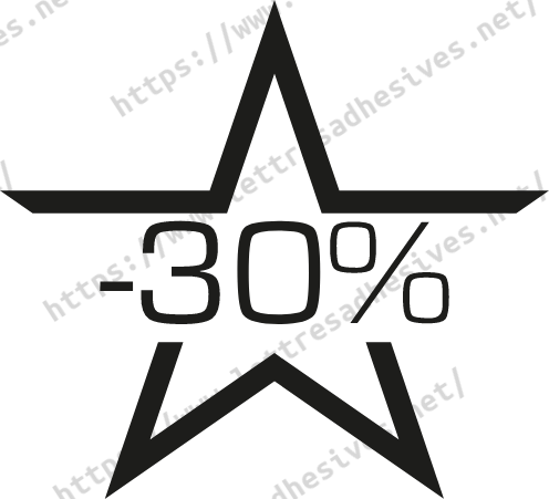 Sticker étoile soldes -30%