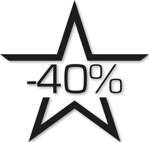 Sticker étoile soldes -40%