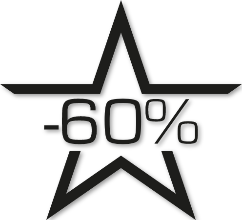 Sticker étoile soldes -60%