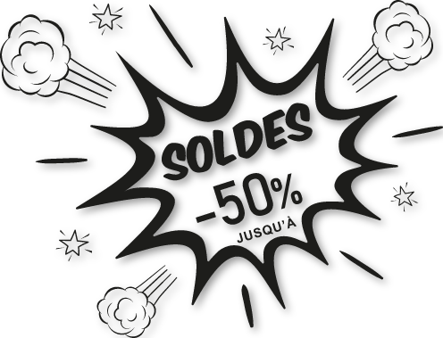 Sticker soldes bulle déco -50%