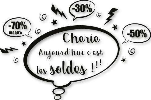 Sticker soldes chérie
