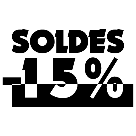 Chiffre soldes -15%