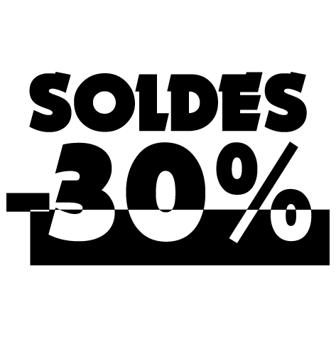 Chiffre soldes -30%