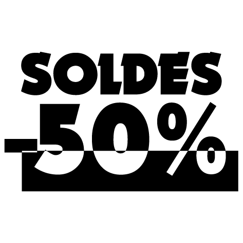 Chiffre soldes -50%