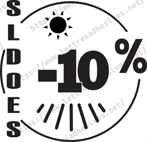 Sticker soldes été -10%