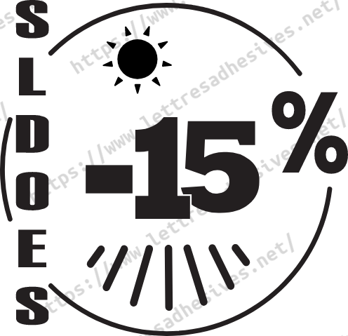 Sticker soldes été -15%