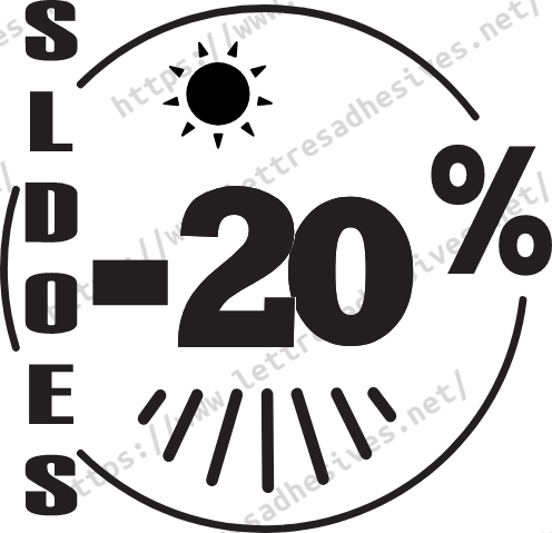 Sticker soldes été -20%