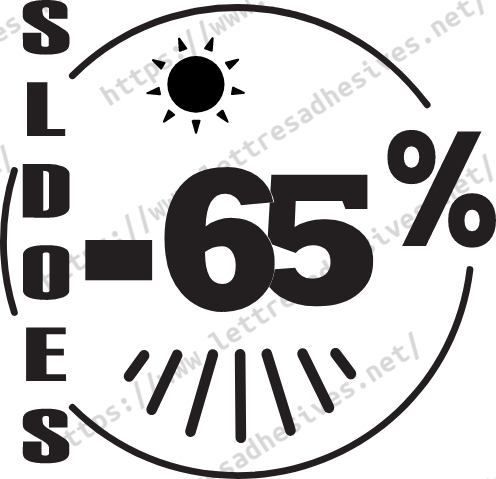 Sticker soldes été -65%