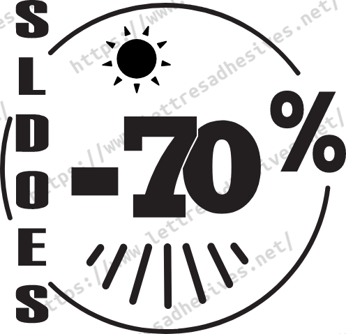 Sticker soldes été -70%