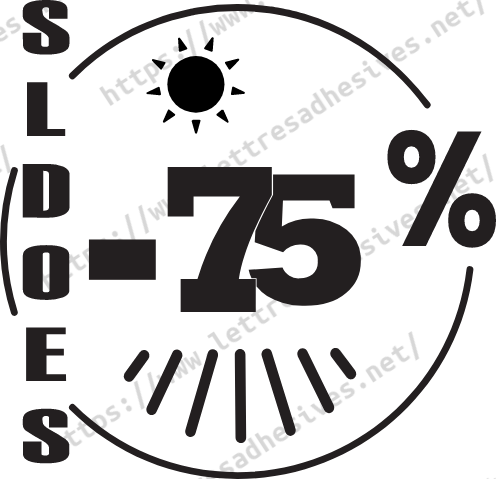 Sticker soldes été -75%