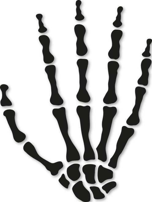 Sticker squelette de main