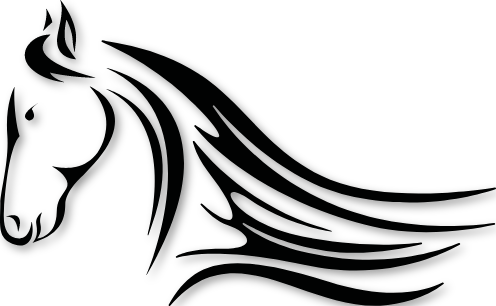 Sticker tête de cheval tribal