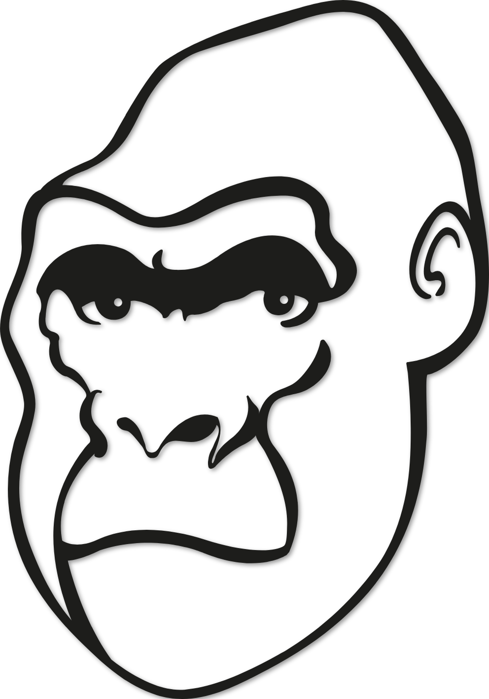 Stickers tête de Gorille