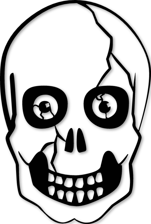 Sticker tête de mort