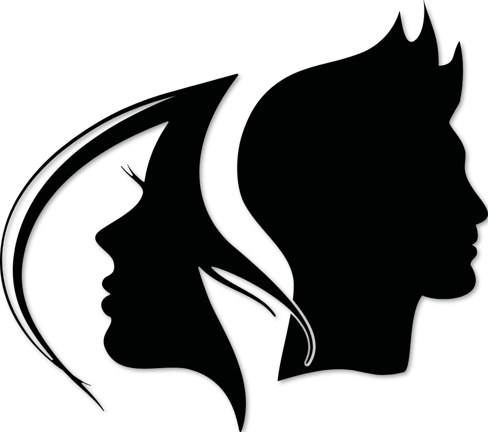 Sticker têtes coupe Homme et Femme