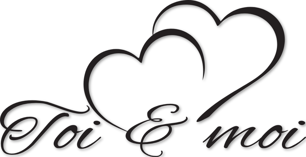 Sticker deux cœurs toi et moi