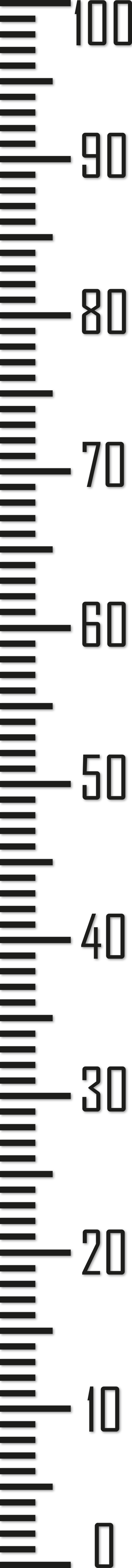 Sticker toise 1m à l'échelle