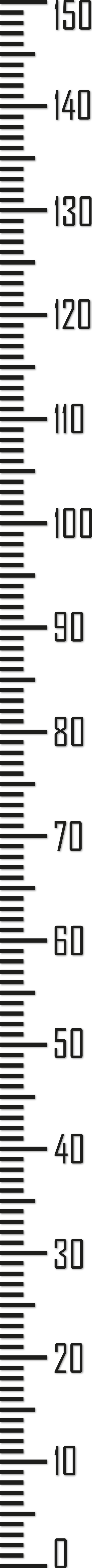 Sticker toise 1m50 à l'échelle