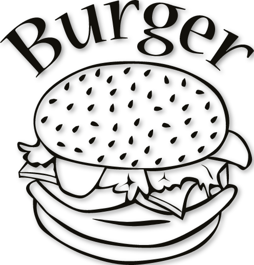 Sticker top burger