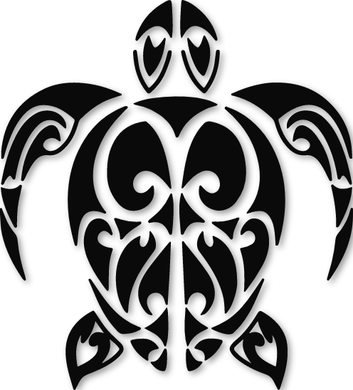 Sticker tortue tribal