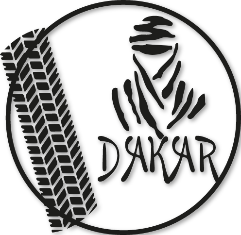 Stickers trace de pneu Dakar