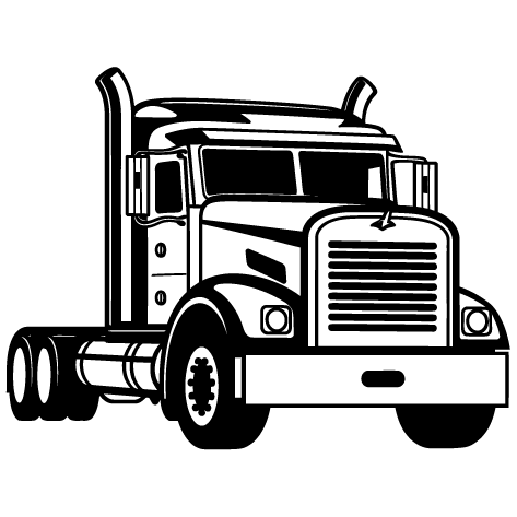 Sticker camion tracteur américain