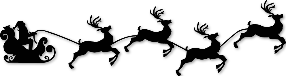 Sticker traîneau du père noël 4 Rennes
