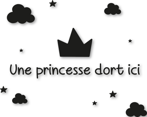 Sticker une Princesse dort ici