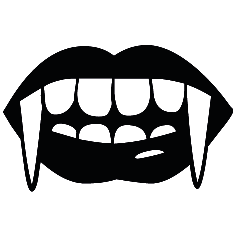Sticker dents de vampire