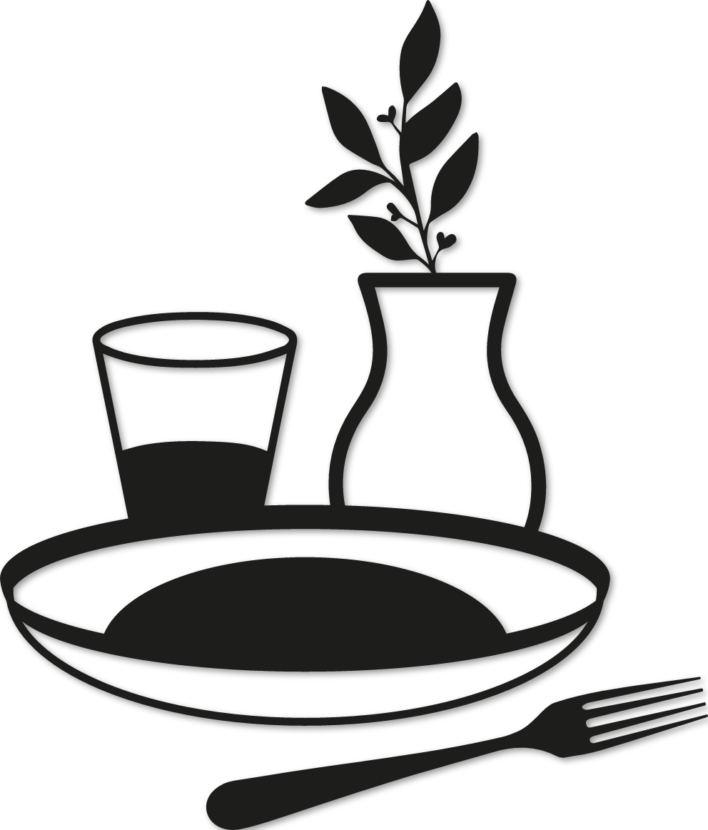 Sticker verre et fourchette