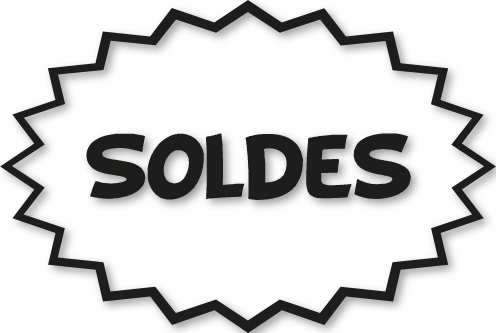 Sticker soldes en forme de bulle