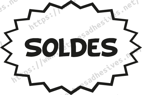 Sticker soldes en forme de bulle