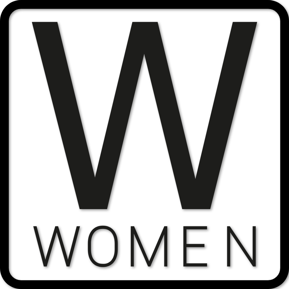 Sticker W O M E N avec contour carré