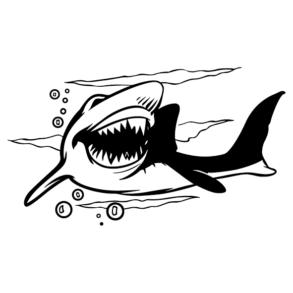 Sticker requin blanc