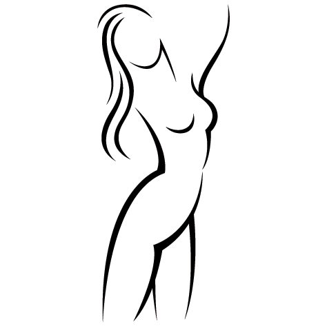 Sticker buste Femme nue