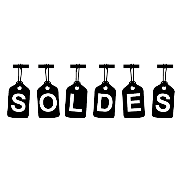 Sticker affichage des soldes - Espace publicitaire commerce vitrine