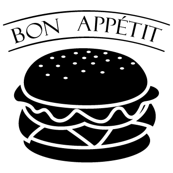 Sticker burger bon appétit