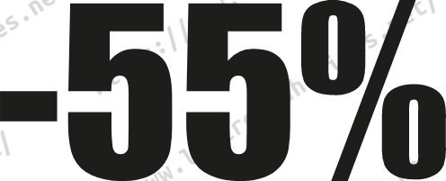 Chiffre autocollant - 55% 