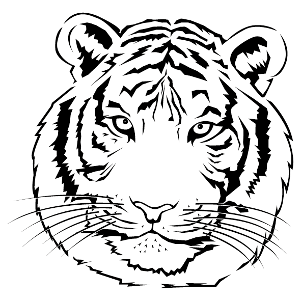 Sticker tête de Tigre