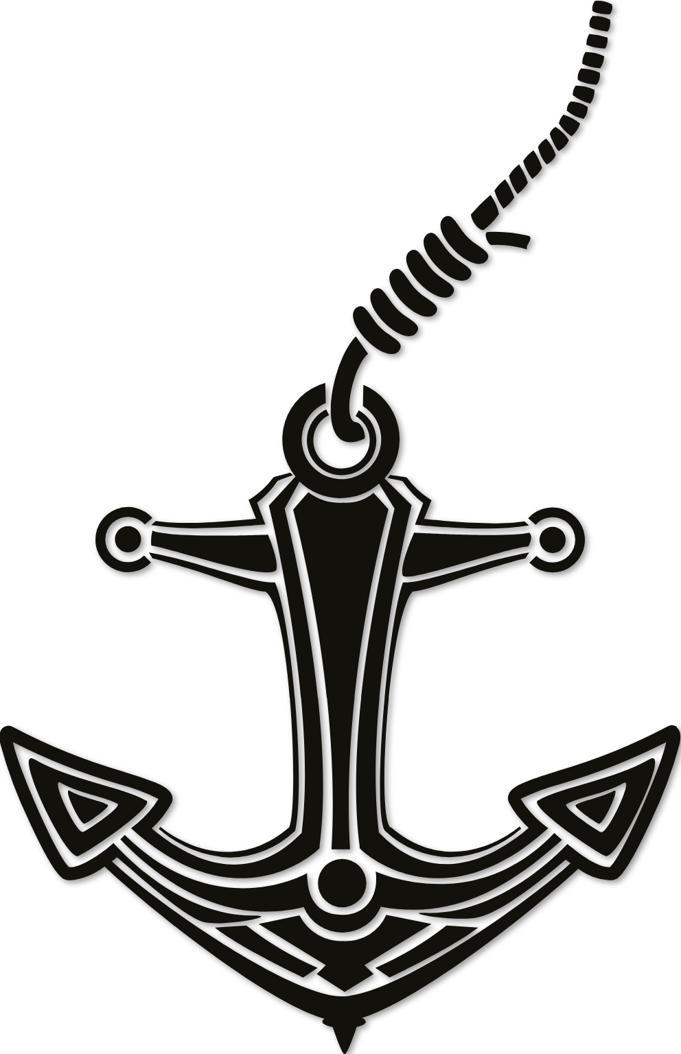 Stickers ancre marine tribal